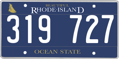 RI license plate 319727