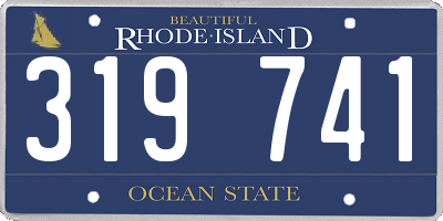 RI license plate 319741
