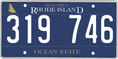 RI license plate 319746