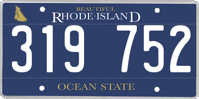 RI license plate 319752