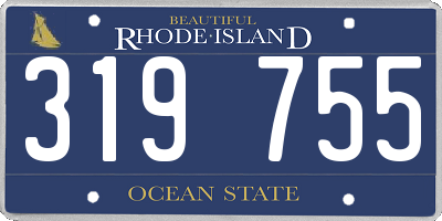 RI license plate 319755