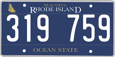 RI license plate 319759
