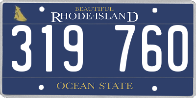 RI license plate 319760