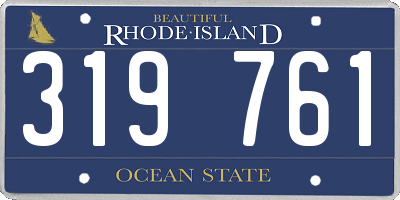 RI license plate 319761