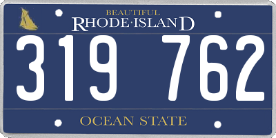 RI license plate 319762
