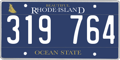 RI license plate 319764