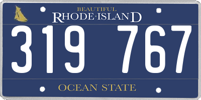 RI license plate 319767