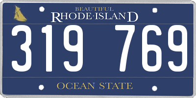 RI license plate 319769