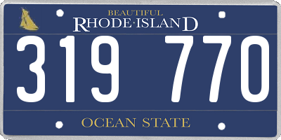 RI license plate 319770