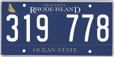RI license plate 319778