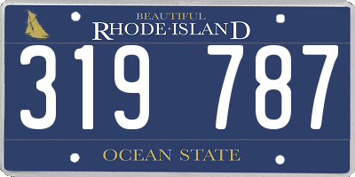 RI license plate 319787