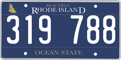 RI license plate 319788