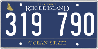 RI license plate 319790