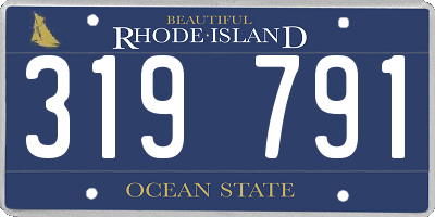 RI license plate 319791