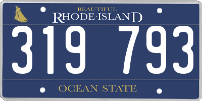 RI license plate 319793