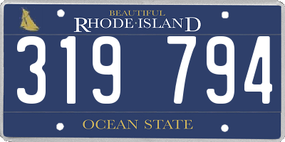 RI license plate 319794