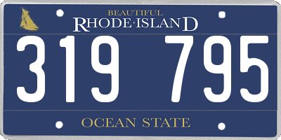 RI license plate 319795