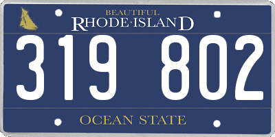 RI license plate 319802