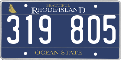 RI license plate 319805