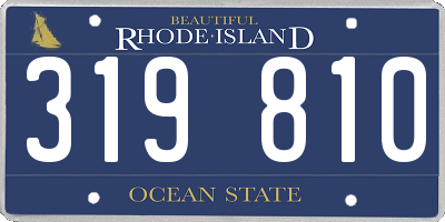 RI license plate 319810