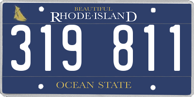 RI license plate 319811
