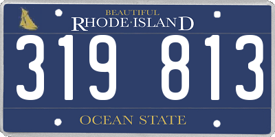 RI license plate 319813
