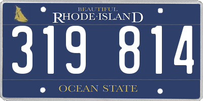 RI license plate 319814