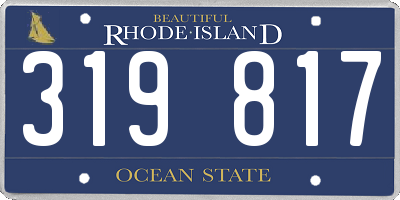 RI license plate 319817