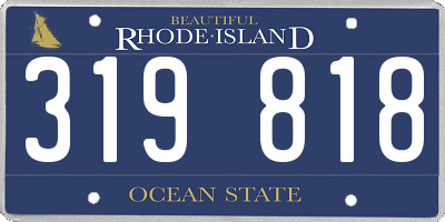 RI license plate 319818