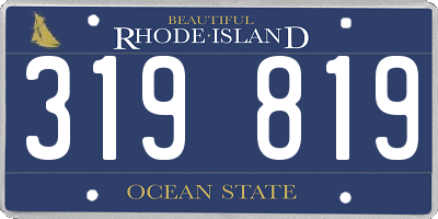 RI license plate 319819