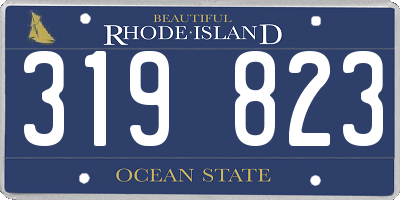 RI license plate 319823