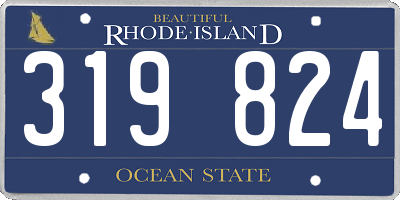 RI license plate 319824
