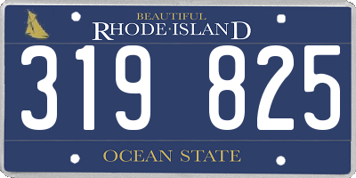 RI license plate 319825