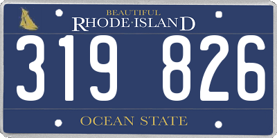 RI license plate 319826