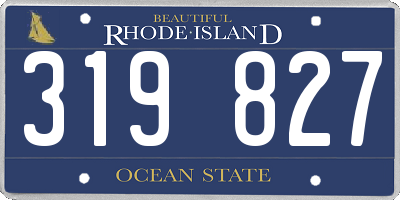 RI license plate 319827