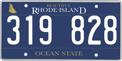 RI license plate 319828
