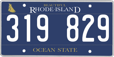 RI license plate 319829