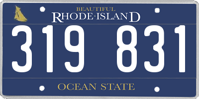 RI license plate 319831