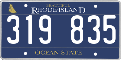 RI license plate 319835