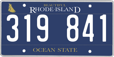 RI license plate 319841