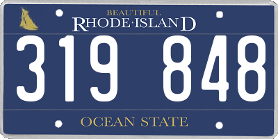 RI license plate 319848