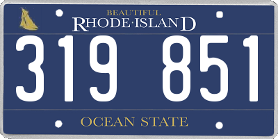 RI license plate 319851