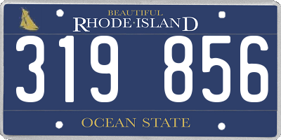 RI license plate 319856