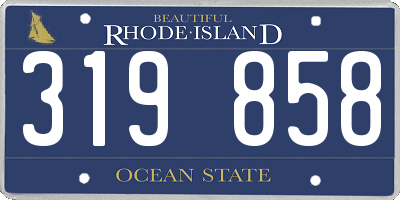 RI license plate 319858