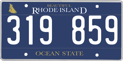 RI license plate 319859