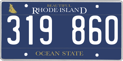 RI license plate 319860