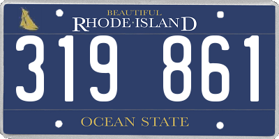 RI license plate 319861