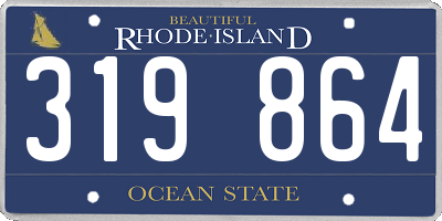 RI license plate 319864