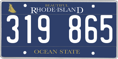 RI license plate 319865