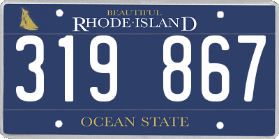 RI license plate 319867